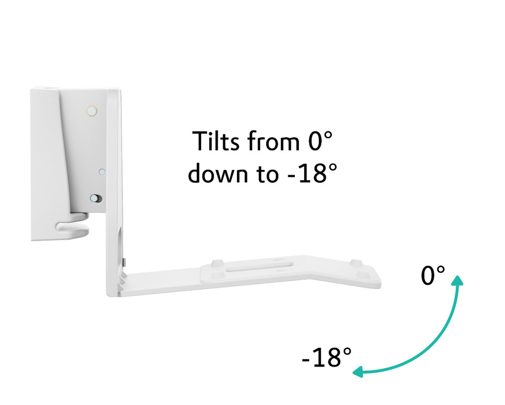 ynVISION Adjustable Wall Mount Compatible with Sonos ERA 300 - White - 2 Pack