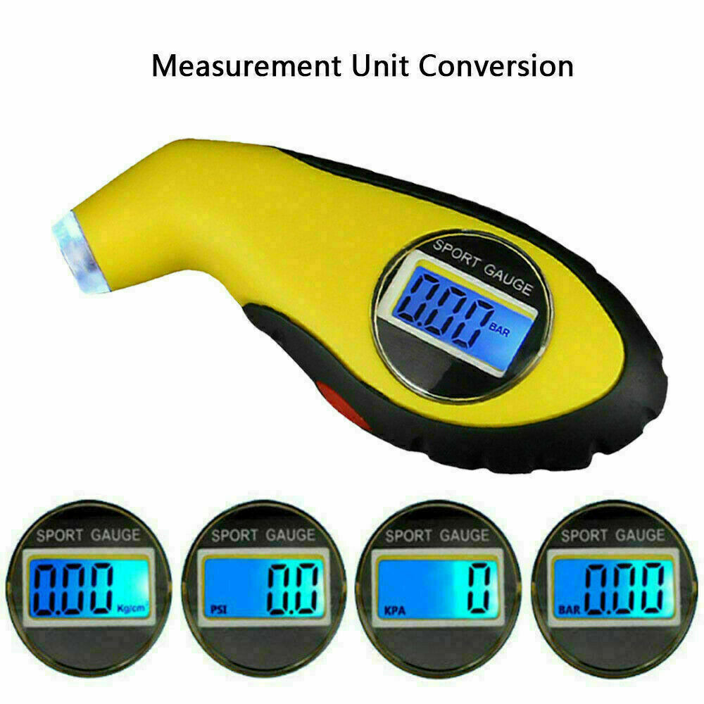 Tire Gauge Handy LCD Digital Air Pressure Gauge For Car Motorcycle Bicycle PSI