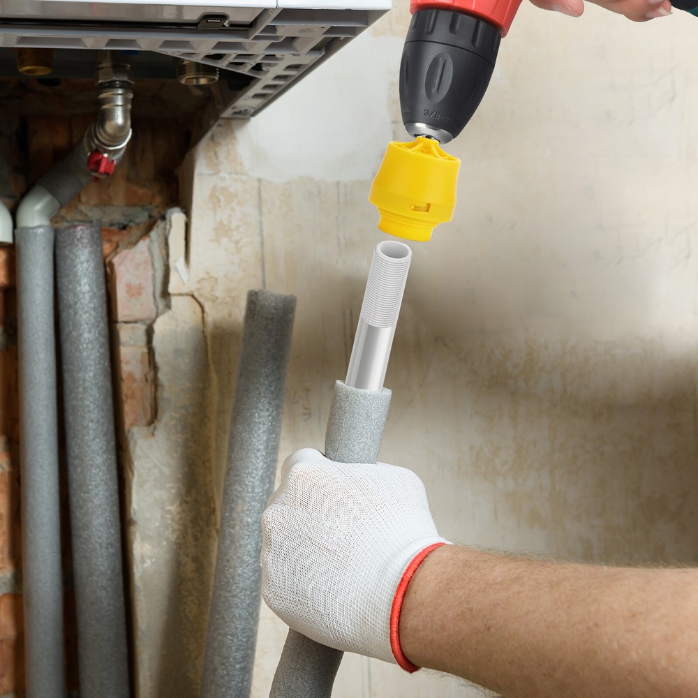 PVC Thread Maker Tool Pipe Threader Plumbing Tool with 3 Dies for Electric Drill