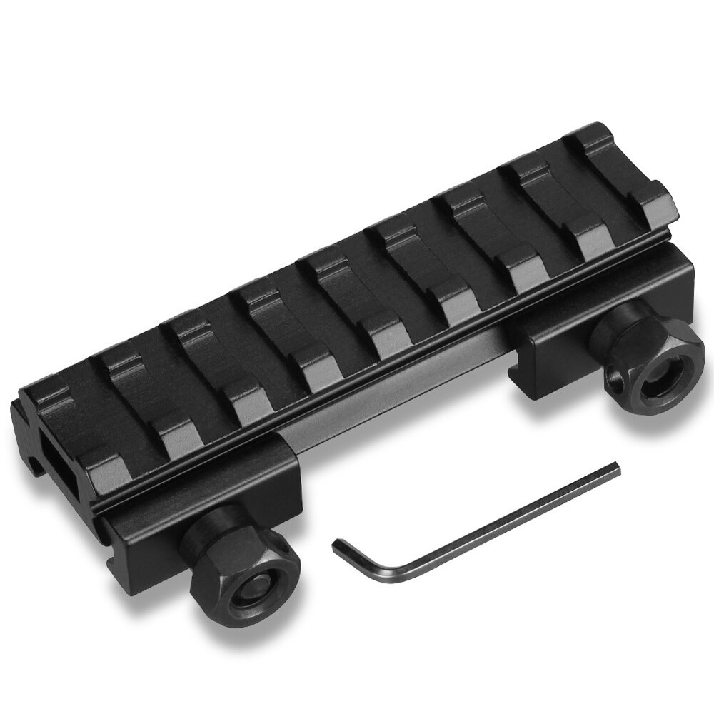 8 Slots Low Profile Scope Riser 0.5 Inch See Through Mount 20mm Picatinny Rail