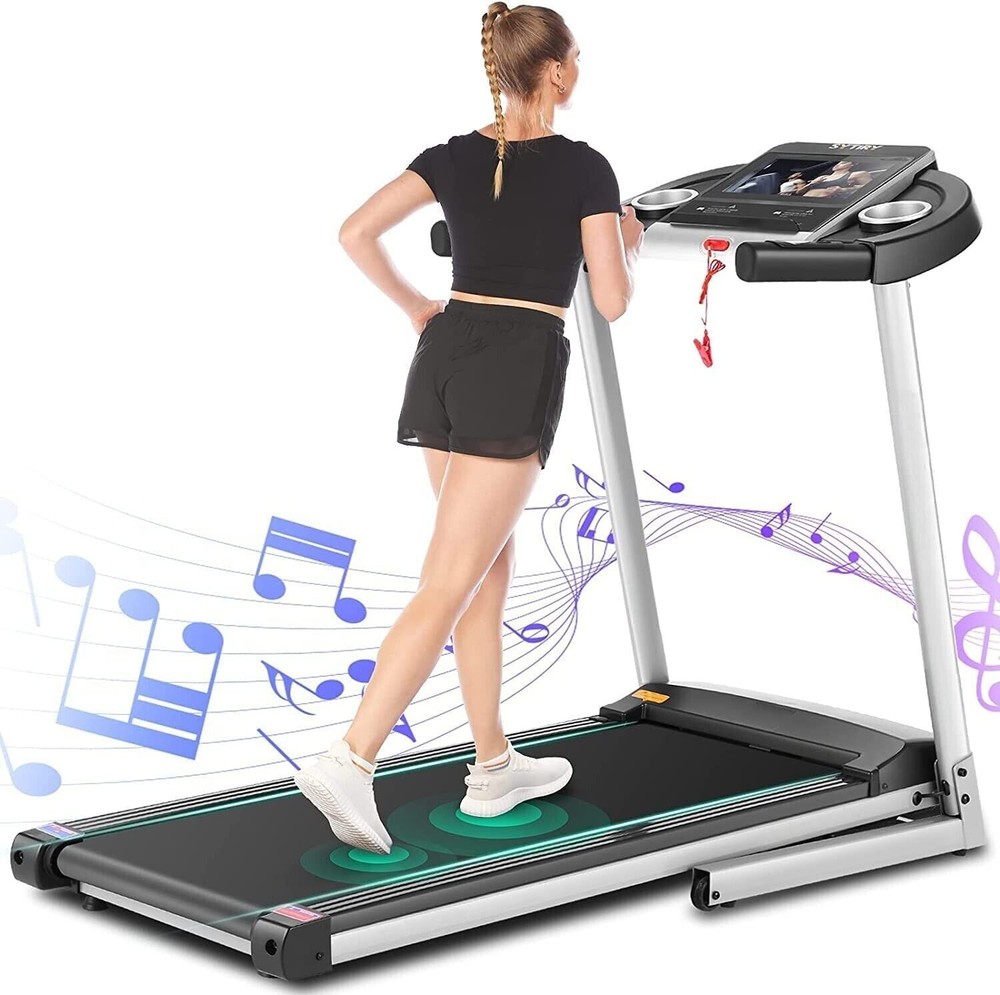 3.25HP Folding Treadmill Running Machine W/10” Touchscreen APP Control Speaker🏃