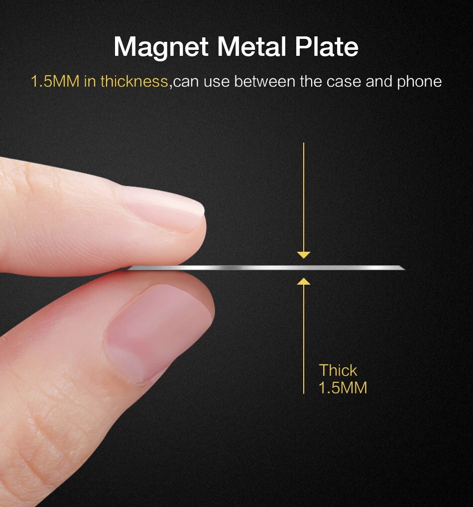 2-Pack Metal Plate Adhesive Sticker Replace For Magnetic Car Mount Phone Holder
