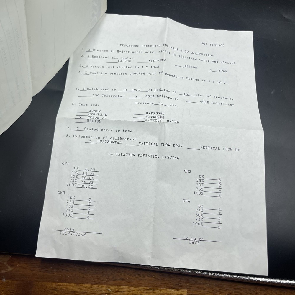 Unit Instruments UFC-1200A Mass Flow Controller 50 SCCM Read Description C Pics