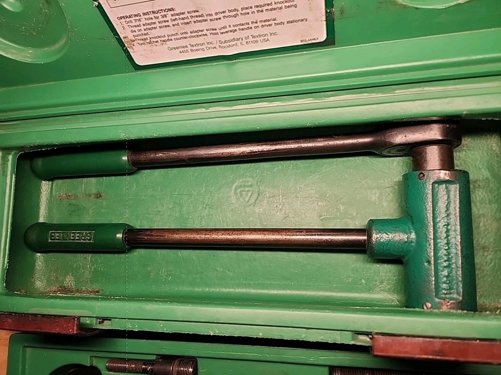 Greenlee 1806 Ratchet Knockout Punch Driver