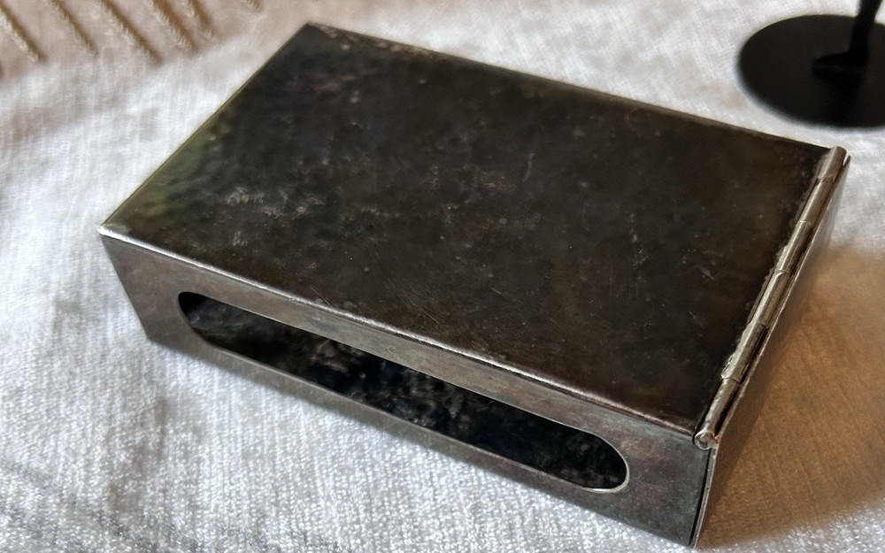 Big Denmark Hans Jensen Silver Plated Cigarette Box Case Marked