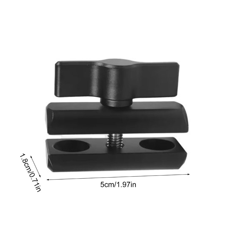 Double Socket Arm Clamp For 17mm Ballhead Camera Mount Holder