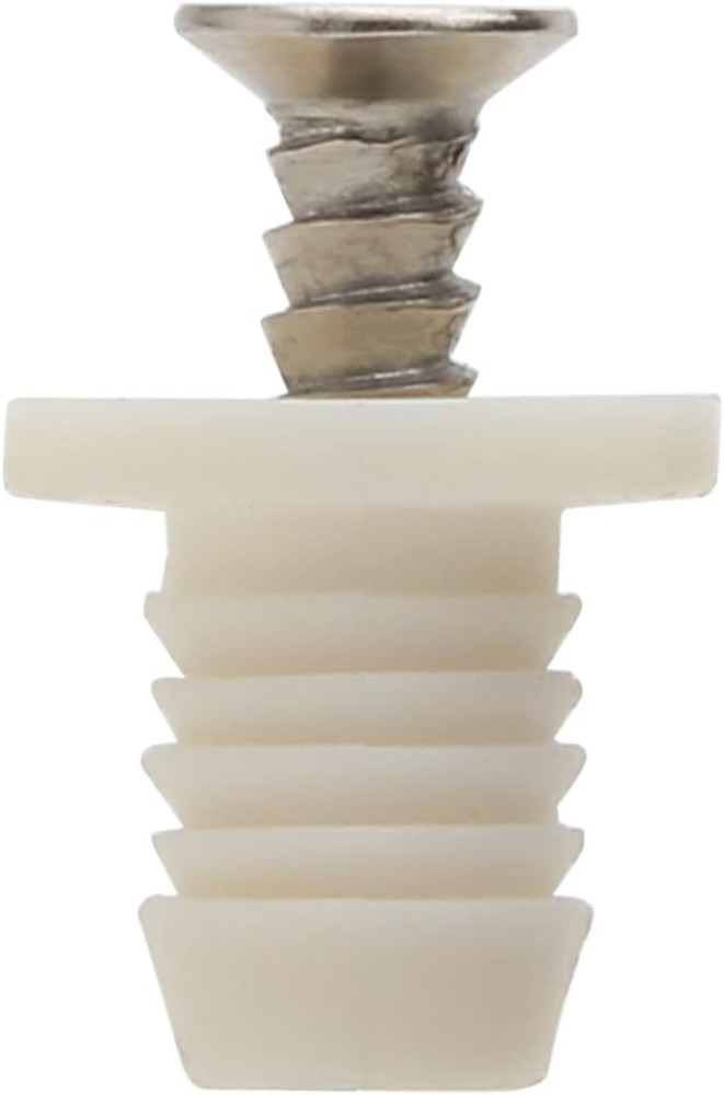 8mm Plastic Hinge Dowel Inserts with Screws, 50 Pcs