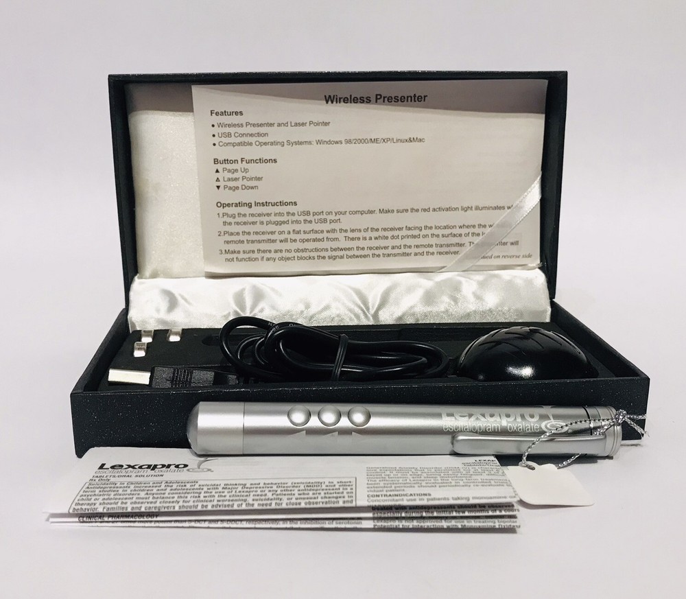 Lexapro Wireless Presenter And Laser Pointer With USB Receiver 