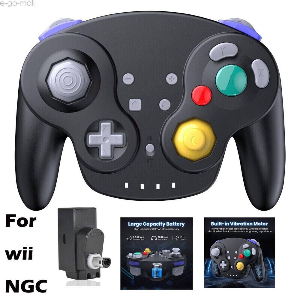 2.4G Wireless Gamecube Controller Rechargeable&Rumble for Nintendo Gamecube Wii