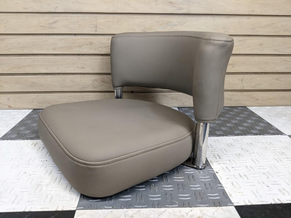 GODFREY PONTOON BOAT BAR STOOL W/ BACKREST BROWN