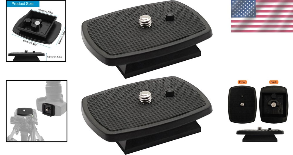 2-Pack 42mm Tripod Quick Release Plates for Promaster & Hakuba Compatibility