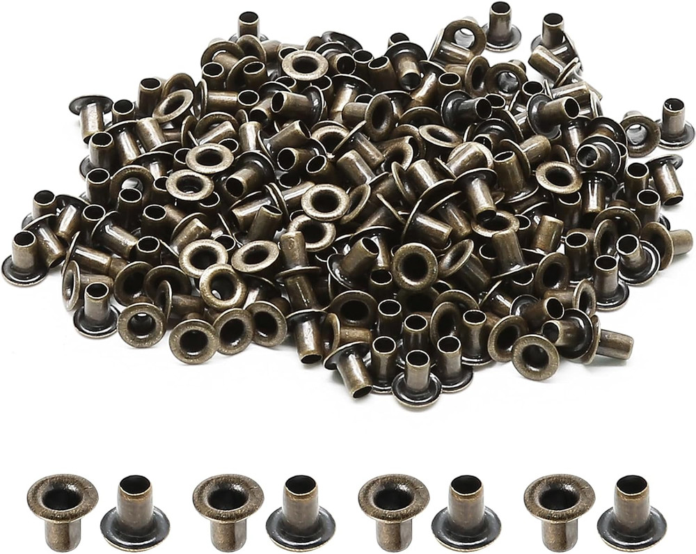 2MM Tiny Grommets Eyelets 200 Pcs, Self Backing Eyelets for Bead Cores, Clothes,