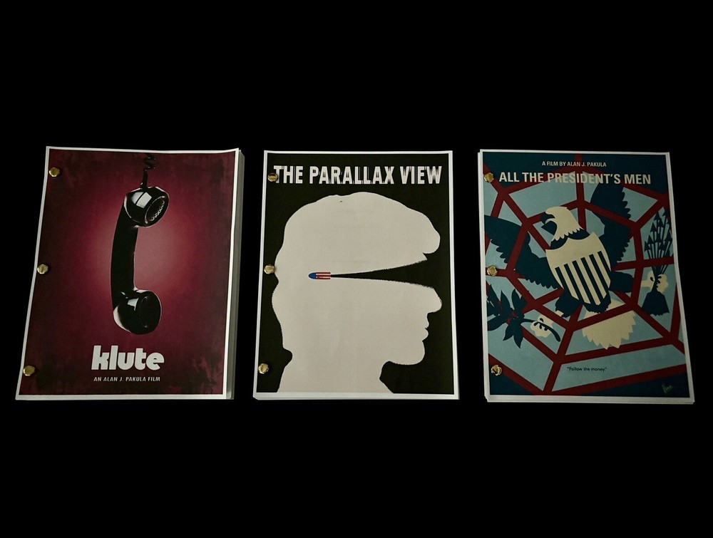 Warner Bros.™ THE PARANOIA TRILOGY Rare Script ALAN PAKULA Screenplay Set