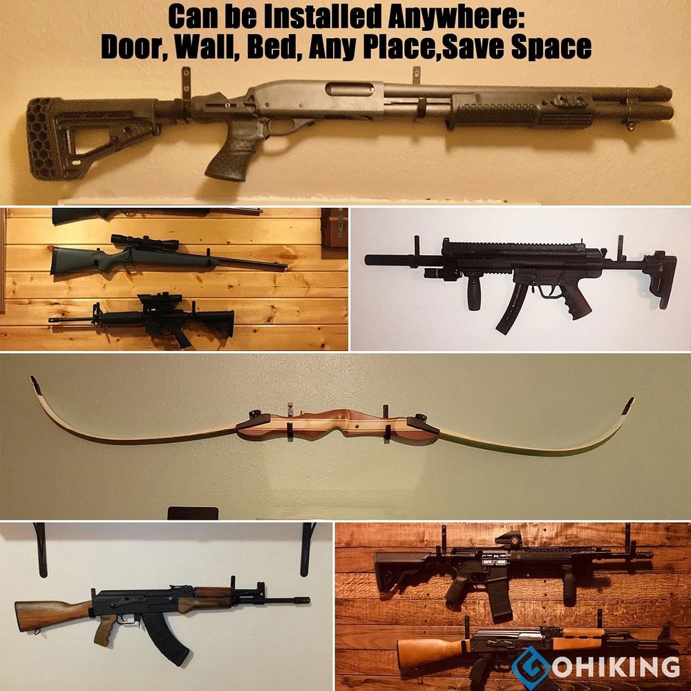 Sturdy Gun Mount with Protective Padding - Secure & Space-Efficient Storage
