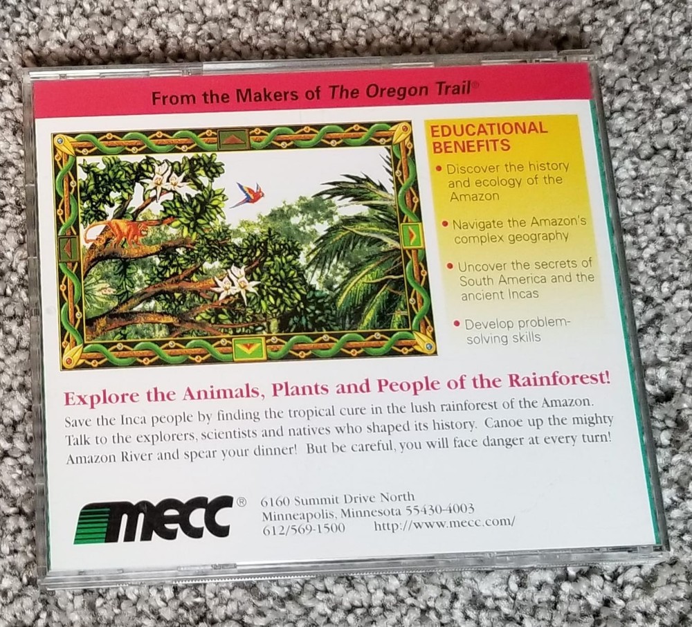 The Amazon Trail History PC CD-ROM 1997 Learning Co Windows 3.1, 95 Macintosh
