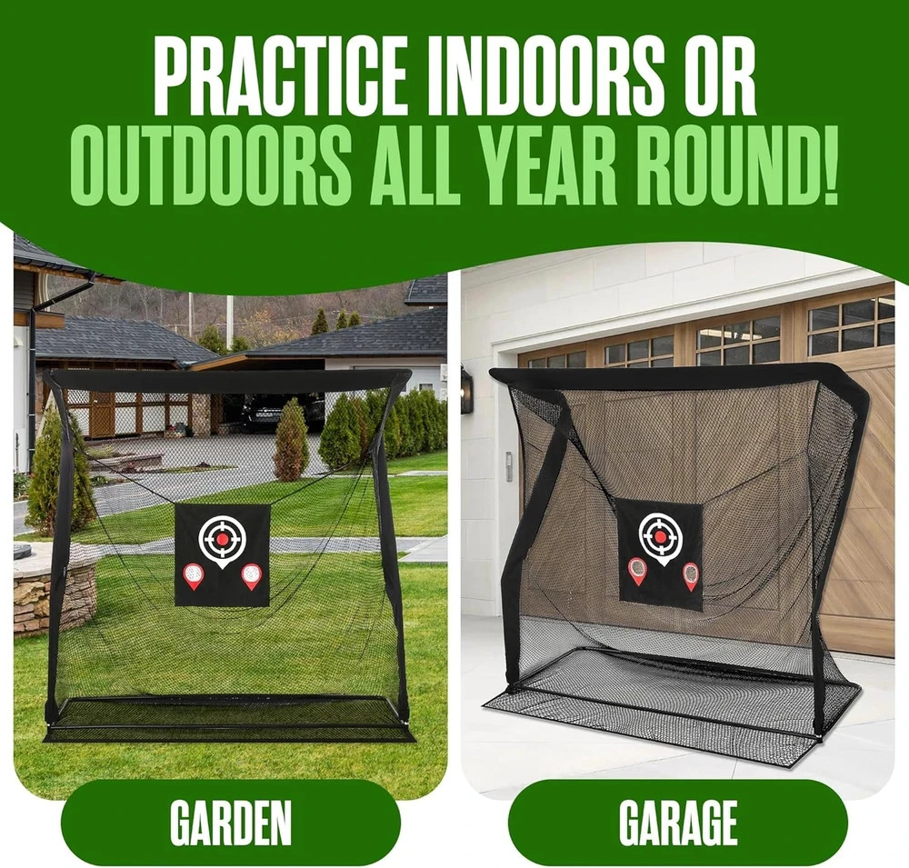 Golf Simulator Net, Net Return, for Garage, Hitting, Backyard, Driving, Indoor/O