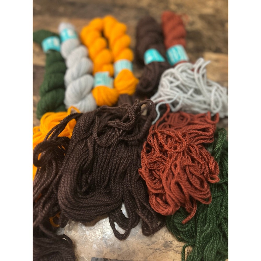 Bucilla brand yarn.