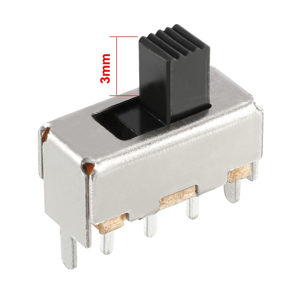 50Pcs 3mm Vertical Slide Switch SPDT 1P2T 3 Pins PCB Panel Latching