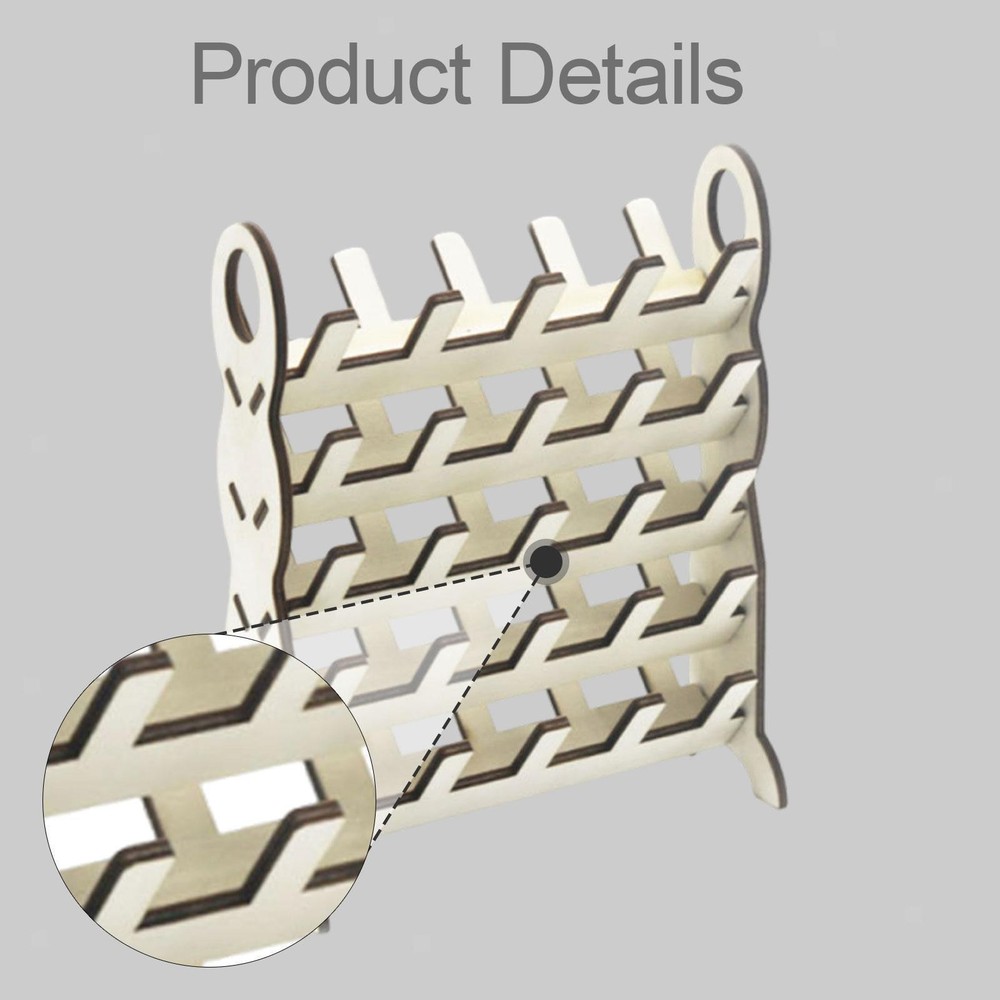 Wooden Thread Spool Rack Sewing Thread Holder Compact