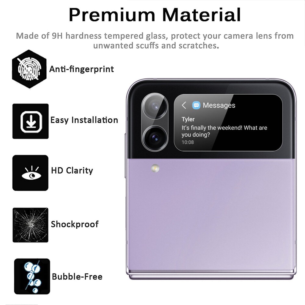 For Samsung Galaxy Z Flip 4 5G Hydrogel Screen Protector , Camera Lens Protector