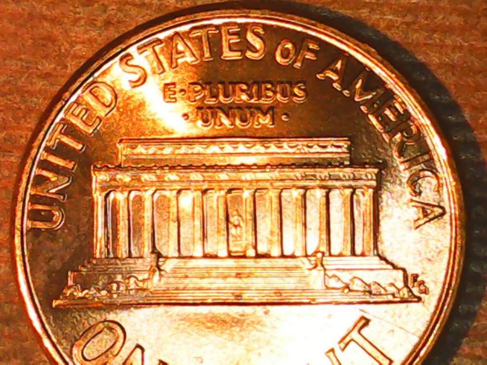 1990 Penny Die Crack Reverse