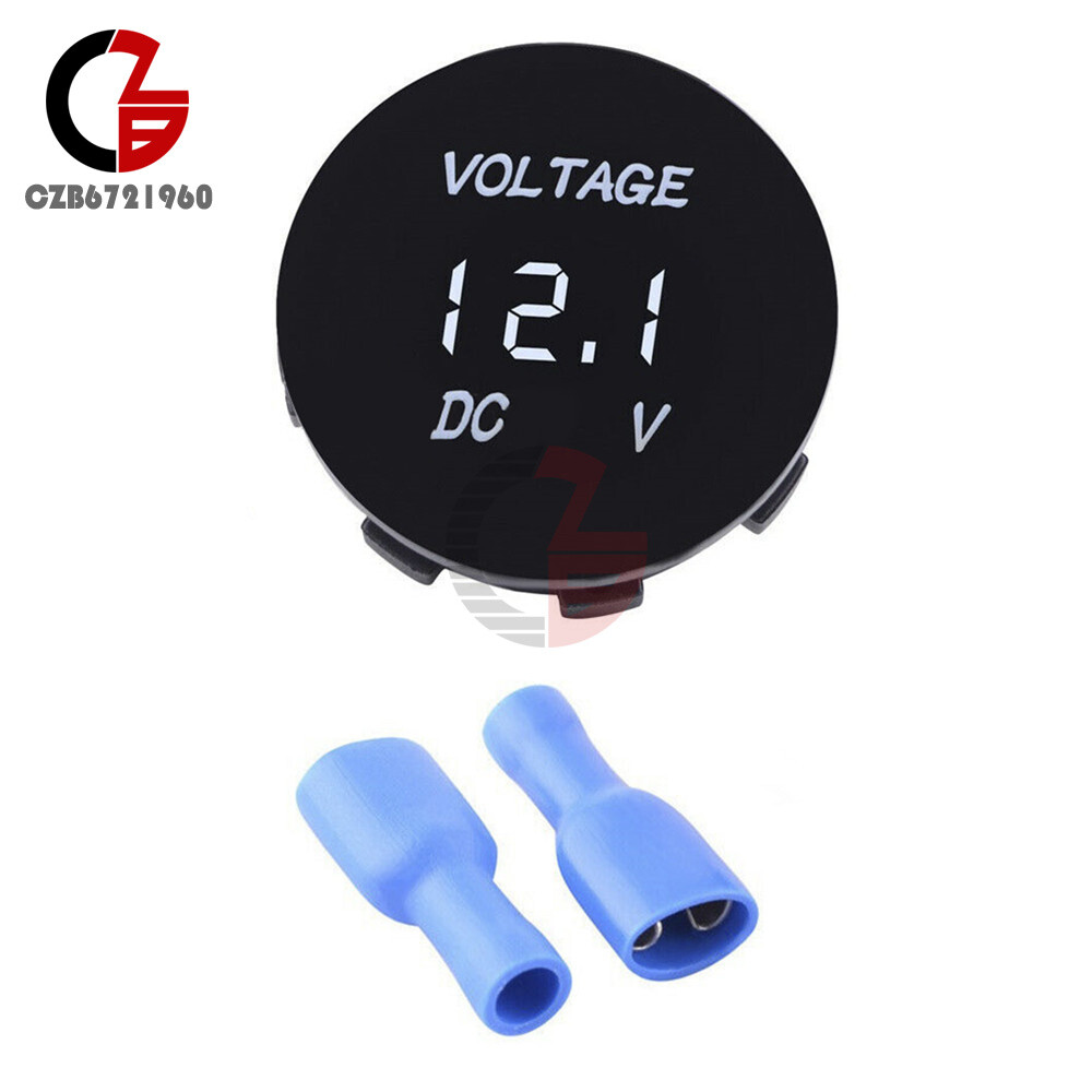 1-10PCS Digital DC12V-24V LED Panel Voltage Volt Meter Voltmeter Motorcycle Car