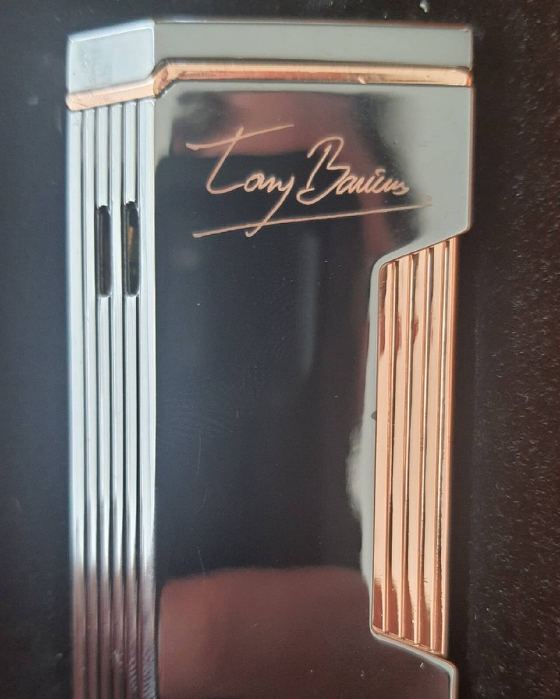 STALLONE CIGARS NEW DOUBLE FLAME TORCH BUTANE LIGHTER RECHARGABLE W/GIFT BOX
