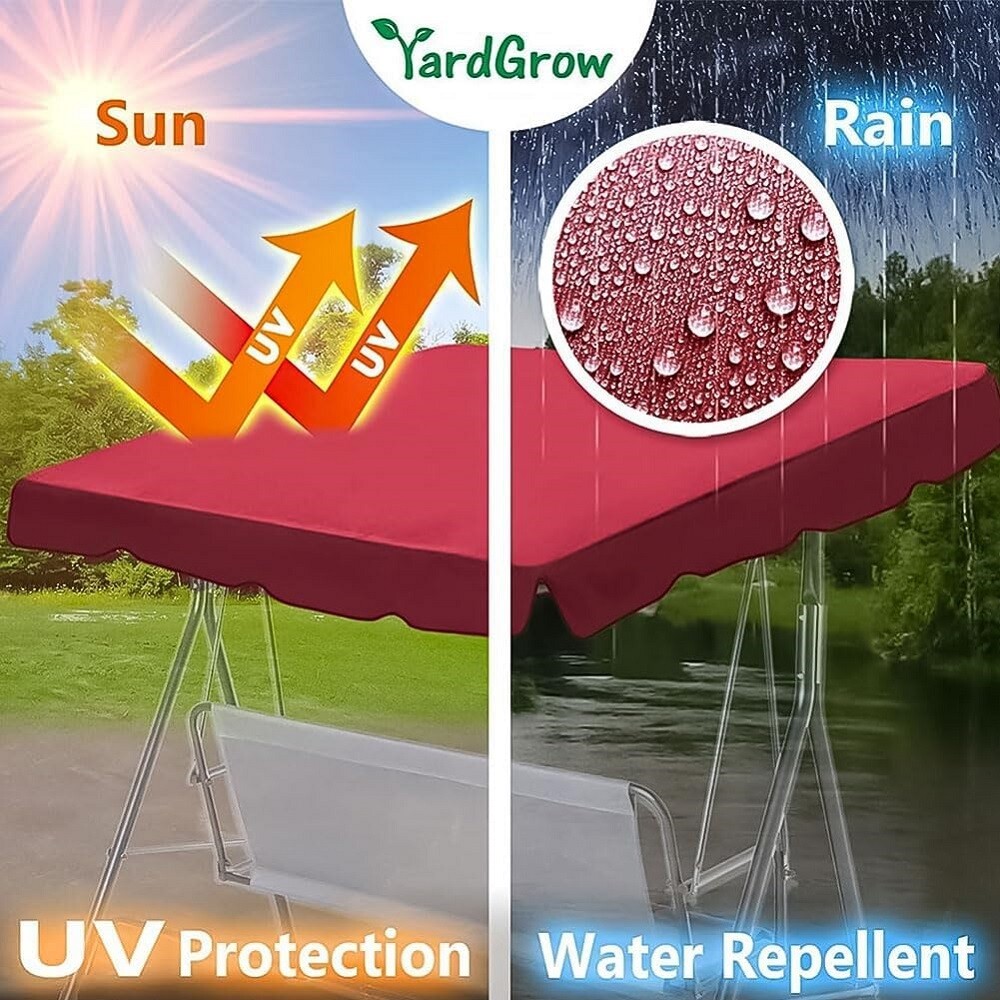 Swing Top Cover Canopy 300D Replacement Garden Patio Outdoor 66x45 75x52 77"x43"