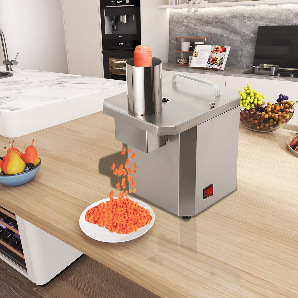 110V Automatic Dicer Manual Dicing Machine Electric Vegetable Chopper Commercial