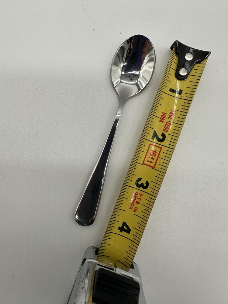 Child Size Silver Tone Metal Spoon