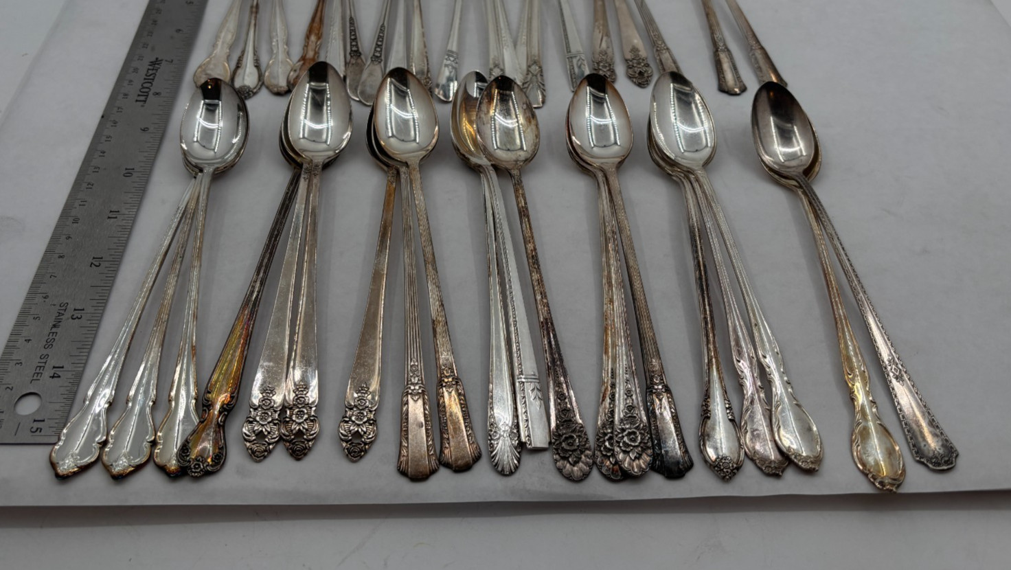 Lot of 40 Assorted Silverplate Iced Tea Spoons - Lot#77