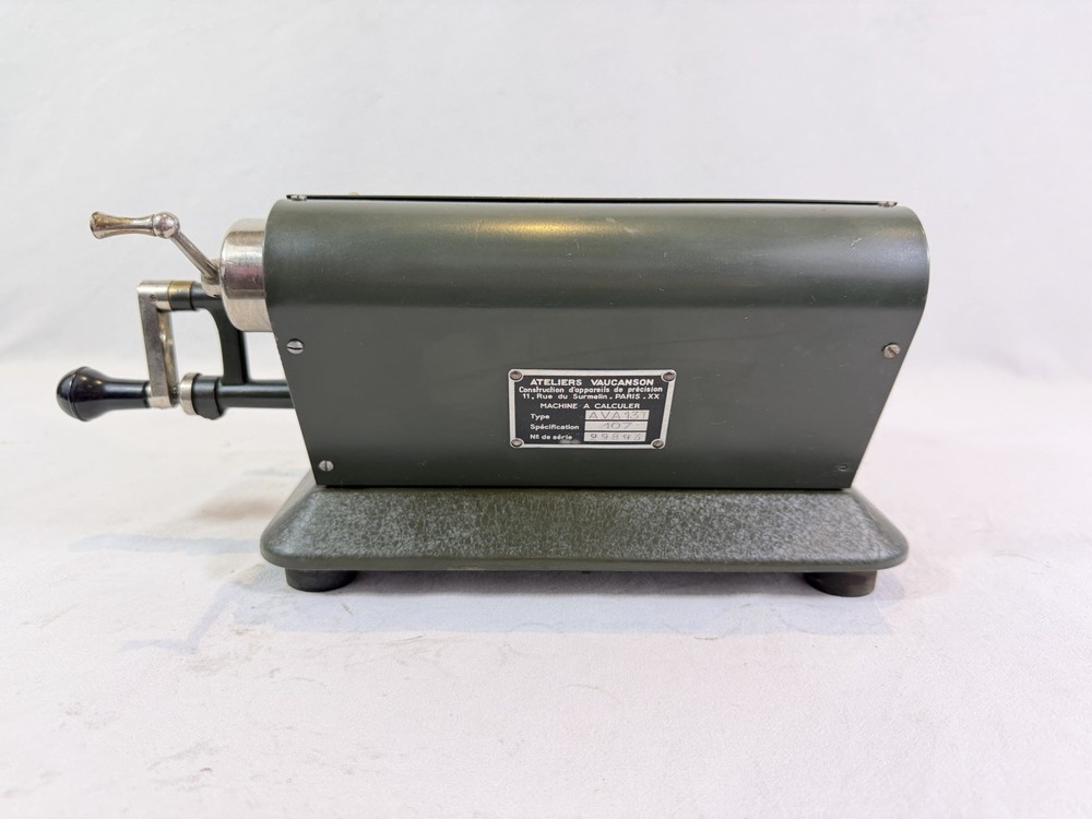 Rare Mechanical Calculator VAUCANSON – Model AVA13T – Exceptional Condition
