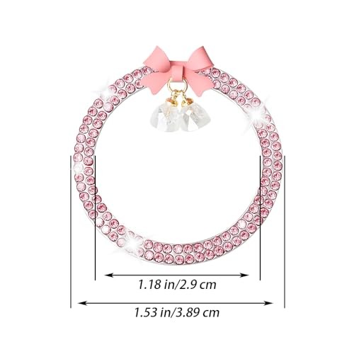 Bling Diamond Car Engine Start Stop Button Decoration Ring, Push Start Pink