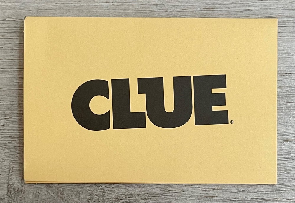 Clue Board Game Confidential Envelope Case File 2011