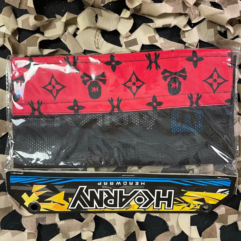 NEW HK Army Headwrap - Monogram Red/Black