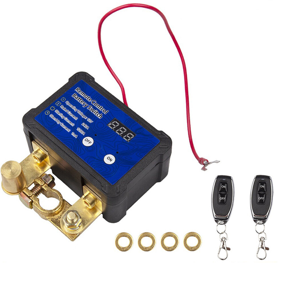 Remote Battery Disconnect Switch 12V 240A Kill Switch for Car with Led Voltage