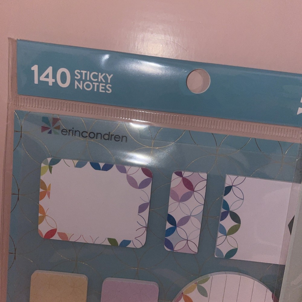 Erin Condren Snap-in Sticky Notes & Sticky Notepad Dashboard Eucalyptus- Circles