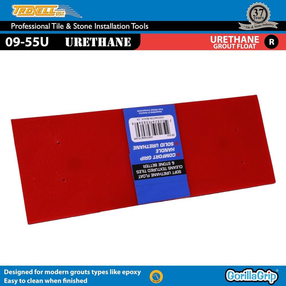 - 4" x 9" Urethane Grout Float with SoftGrip Handle
