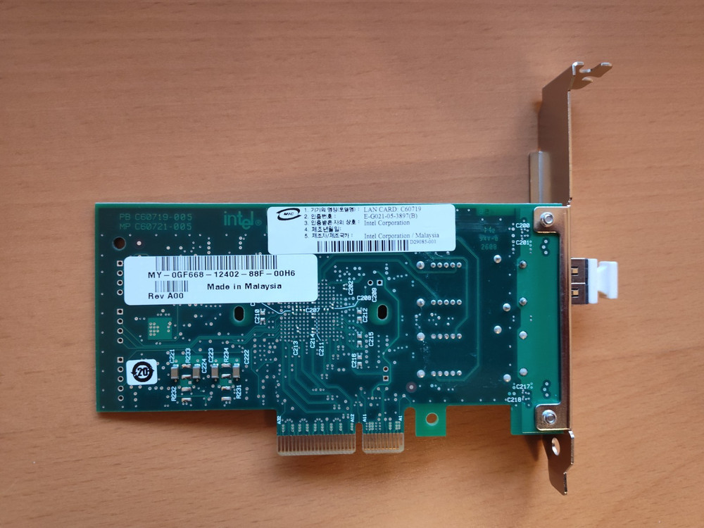 Intel Pro/1000 Pci-e Network Interface Card NIC C60719 Fiber Adapter