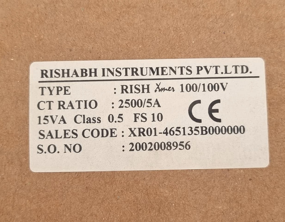 RISHABH INSTRUMENTS RISH Xmer 100/100V Current Transformer 2500/5A