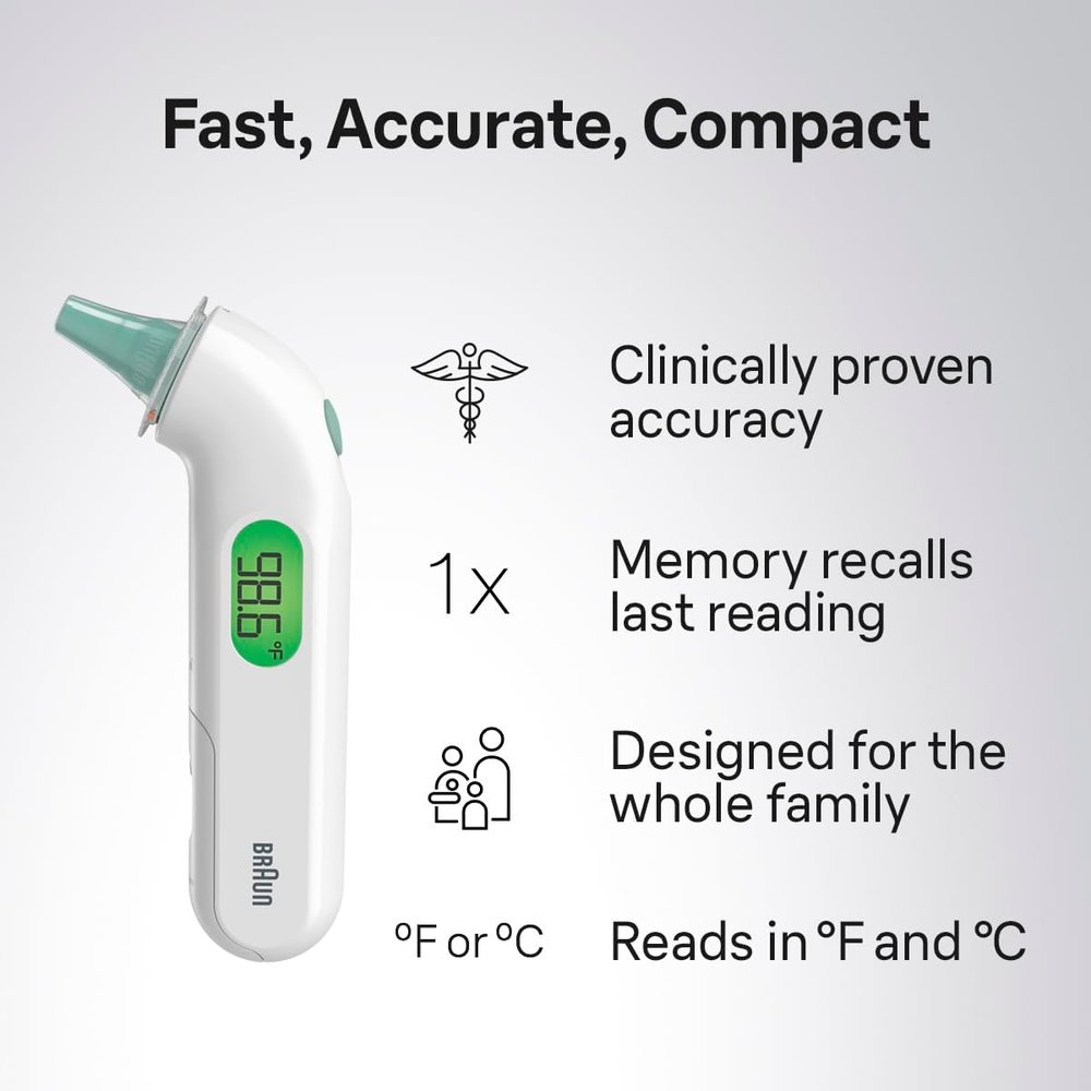 Thermoscan 4 Digital Ear Thermometer, Professional Accuracy with Color Coded ...