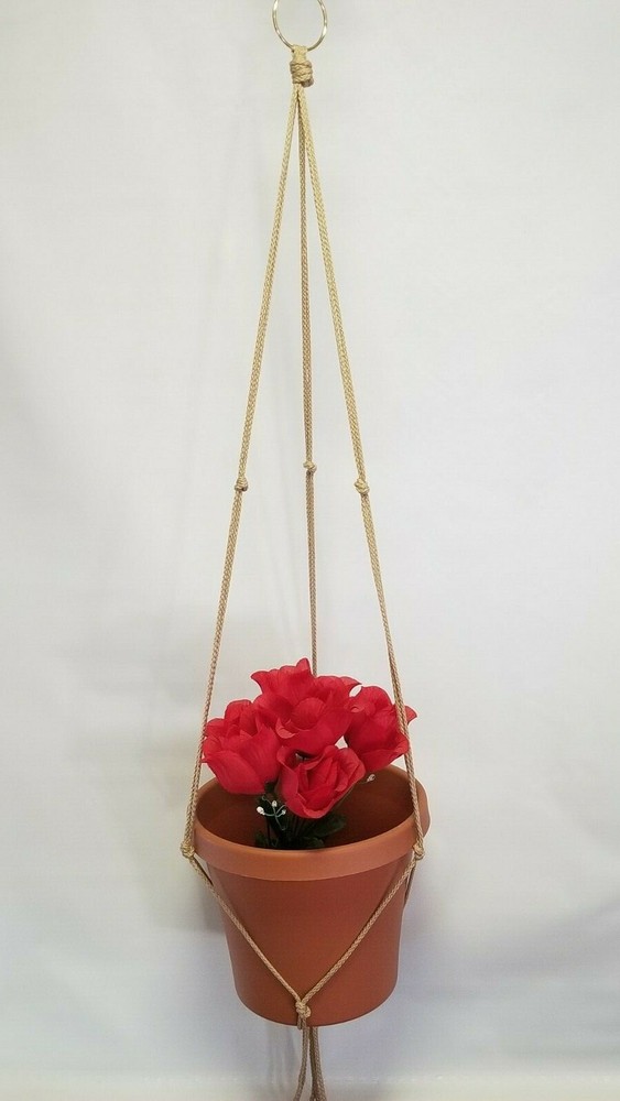 MACRAME PLANT HANGER 38 inch Basic Style - Choose Color