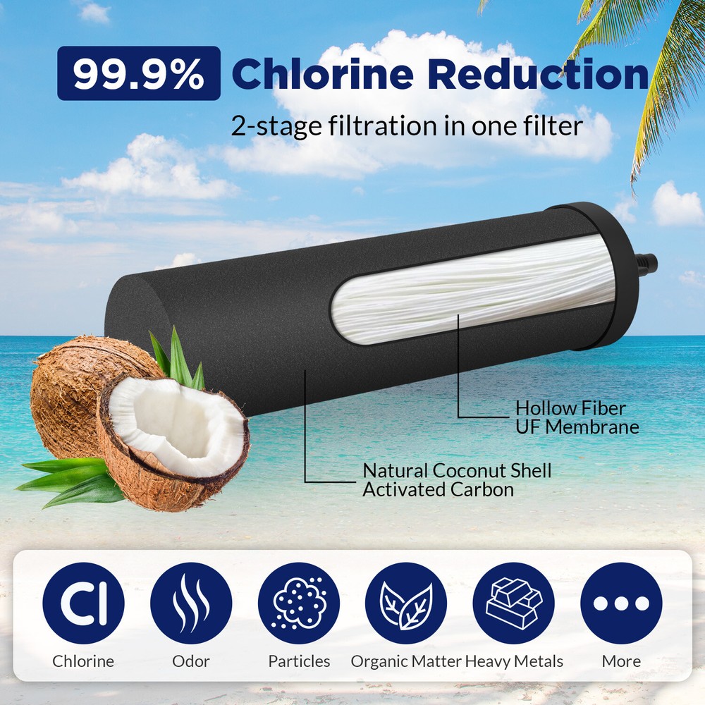 Membrane Solutions Water Filter Replacement*3 for U3 Gravity Water Filter System