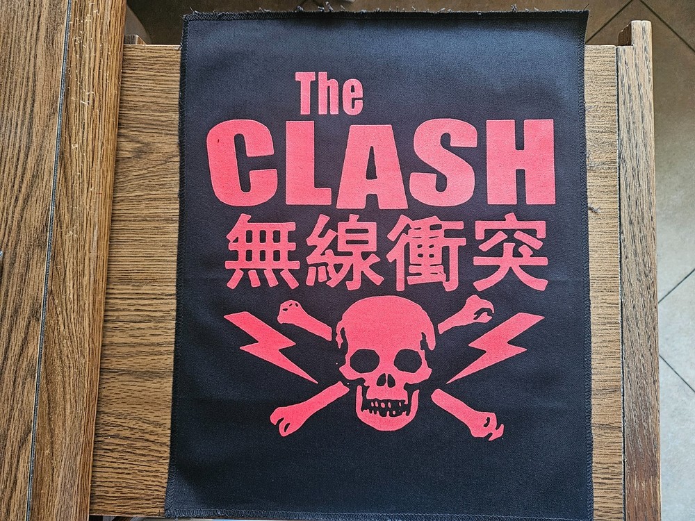 THE CLASH, CANVAS SCREEN PRINTED LARGE BACK PATCH