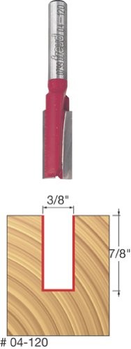 Freud 04-120 3/8" Diameter Double Flute Straight Bit