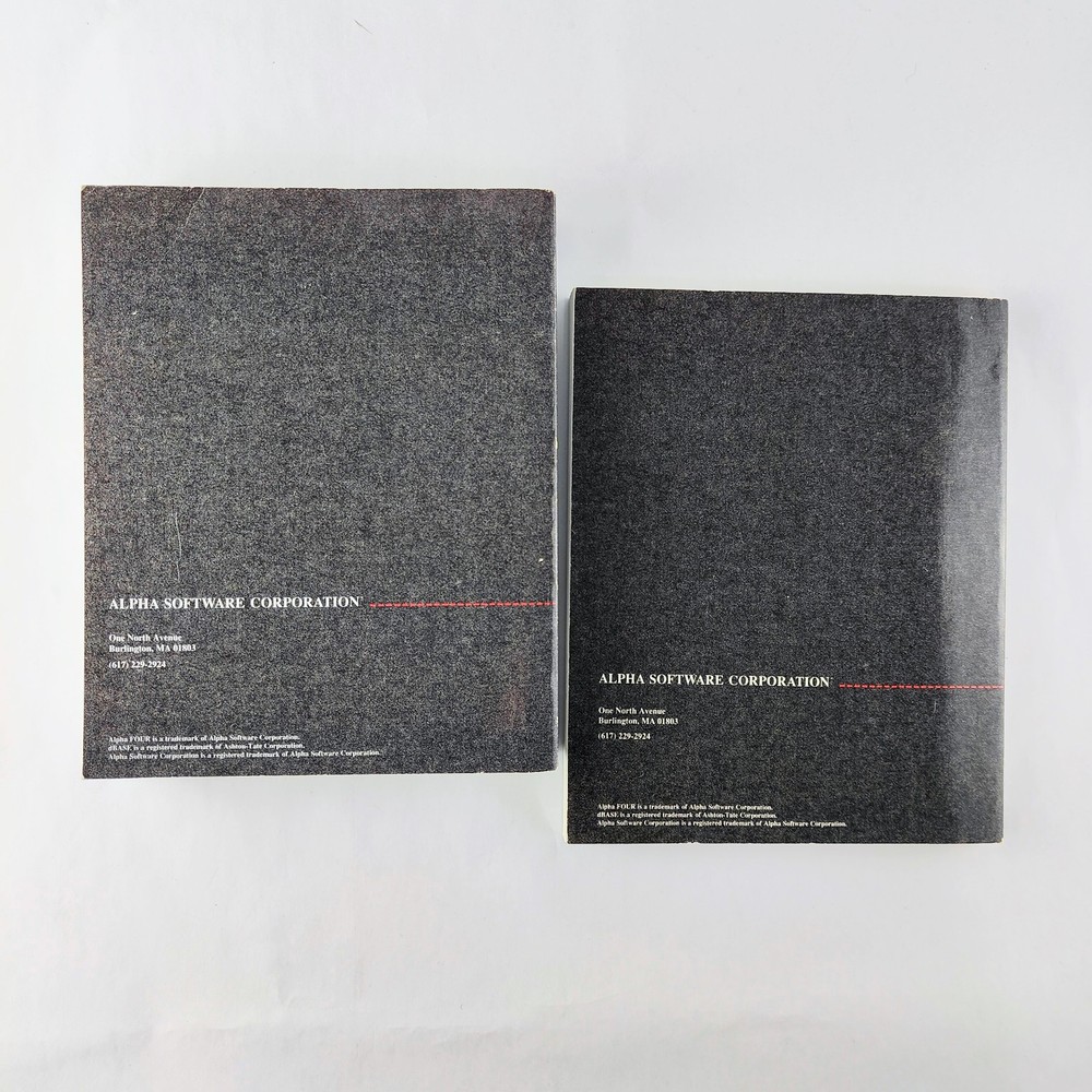 Alpha Four Version 1.1 Reference Manual & Tutorial Manual Database Book Lot v1.1