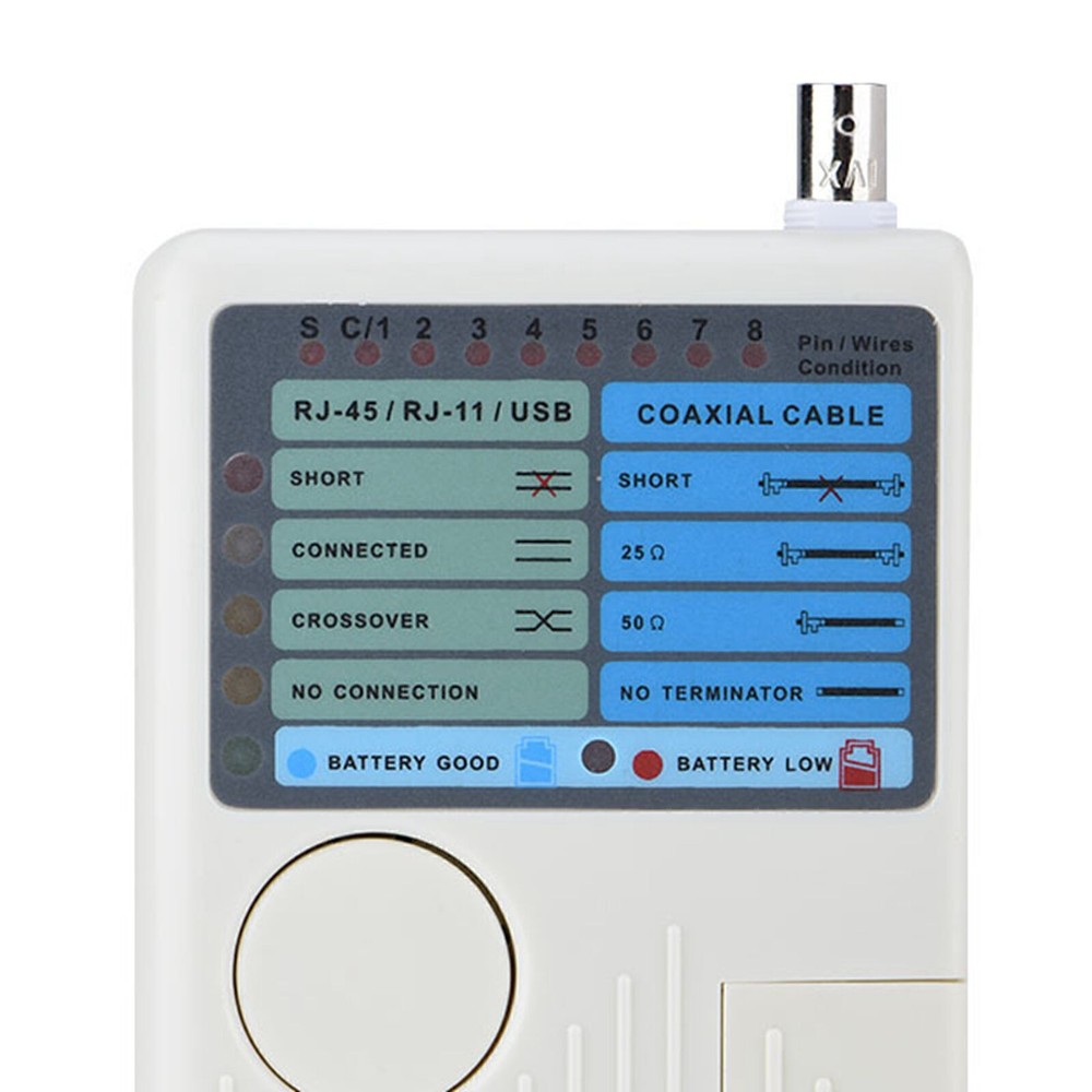RJ45 / RJ11 / USB / BNC Network Tester LAN Cable Tracker Detector