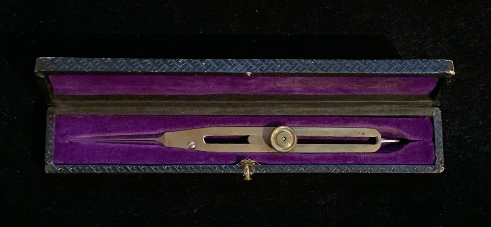 Vintage Drafting Compass With Fitted Box