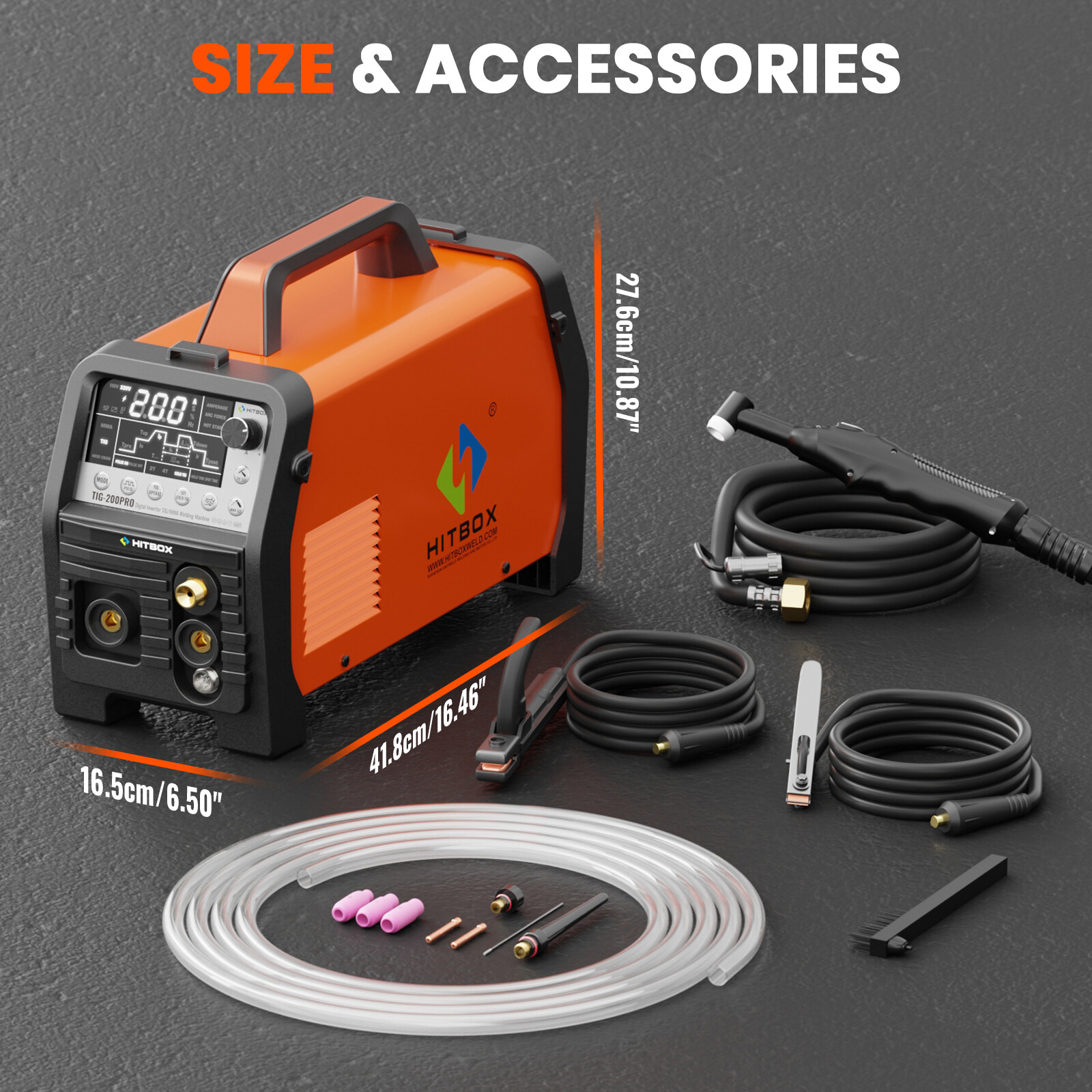 6-in-1 Cold TIG Welding Machine 200A HF/SPOT/PULSE TIG, Stick, Clean 110V/220V