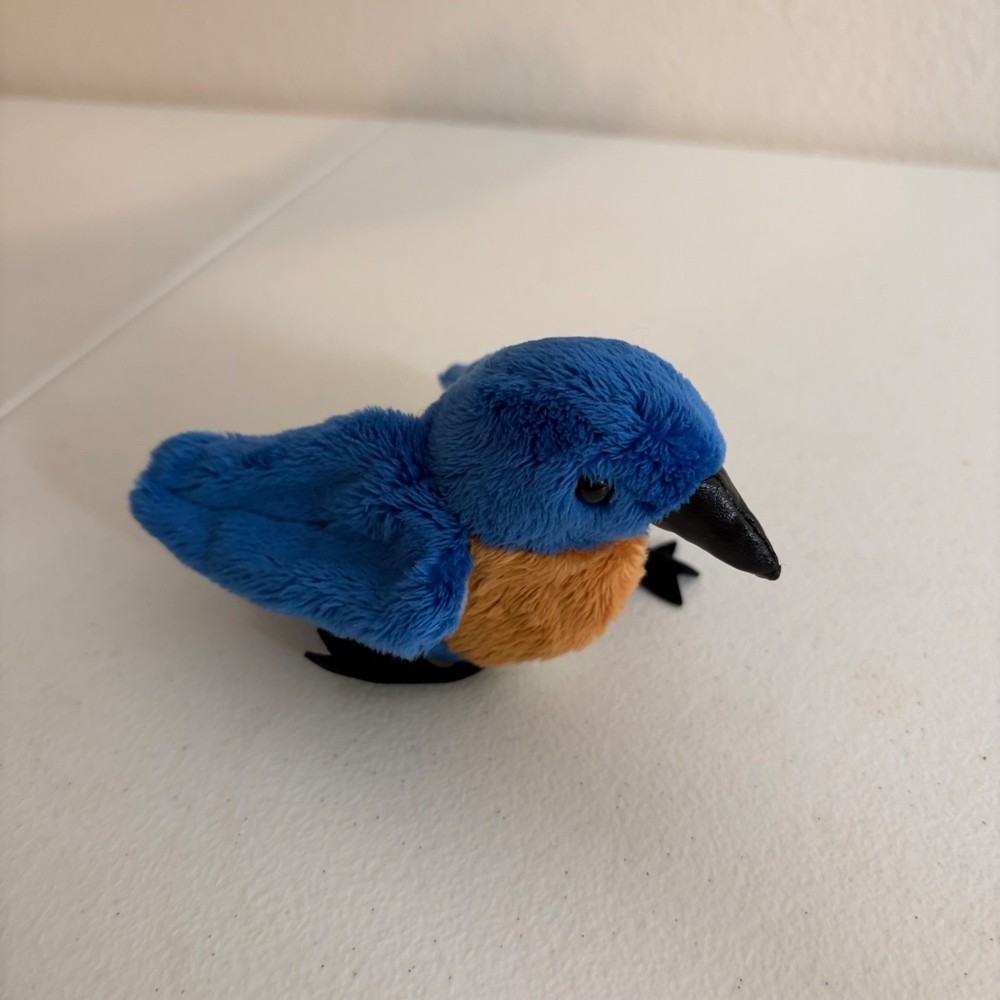 Folkmanis Mini Bluebird Finger Puppet Small 5" Plush Stuffed